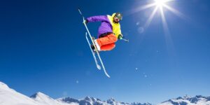 action skiing photos