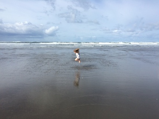 girl enjoying the beach